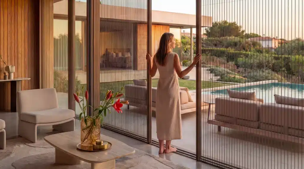 Moustiquaire plissée pour porte et baie vitrée