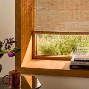 Rolgordijn in geweven hout